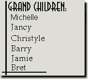 Grand: Michelle Jancy, Christyle, Barry, Jamie, Bret